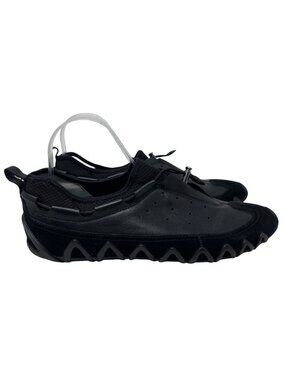 ECCO Dayla Toggle Closure Leather Black Slip-on Sneaker Women's EU 42 US 11/11.5